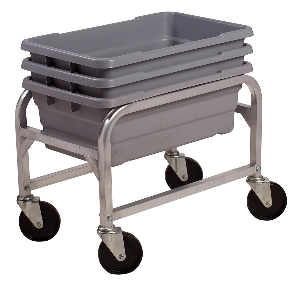 Winco ALBC-1 Lug Box Cart - 16 3/4"W x 25"D x 19"H, Aluminum - Image 2