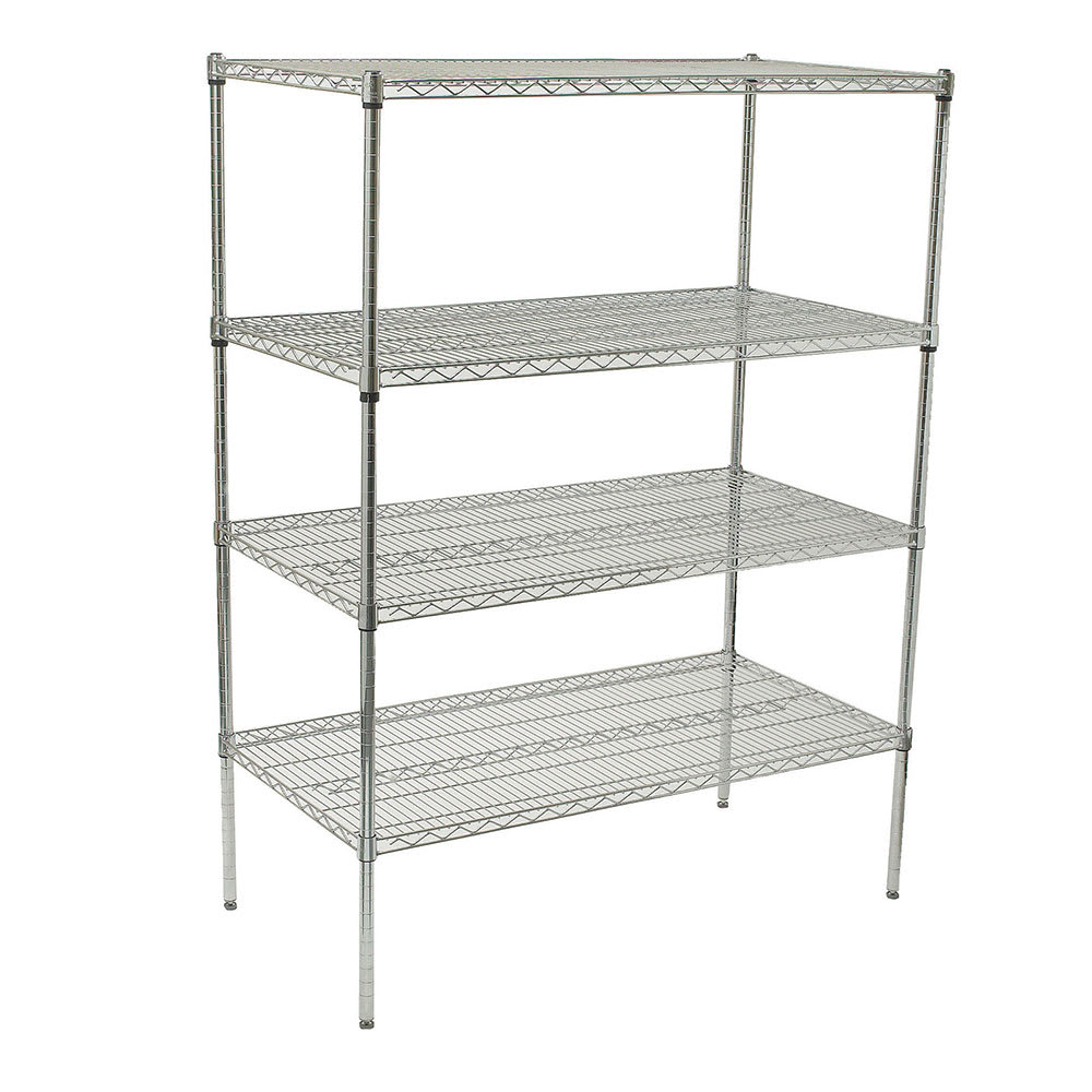 Winco VCS-1848 Chrome Wire Shelf Kit - 48"W x 18"D x 72"H