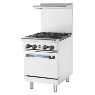 Turbo Air TAR-4 24" 4 Burner Gas Range w/ Space Saver Oven