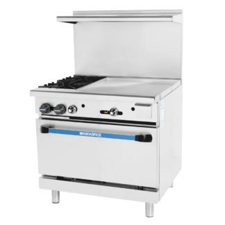 Turbo Air TARG-2B24G 36" 2 Burner Gas Range w/ Griddle & Standard Oven