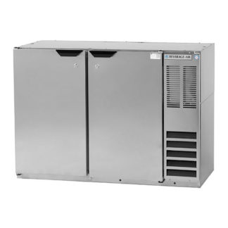 Beverage Air BB48HC-1-S 48" Bar Refrigerator - 2 Swinging Solid Doors, Black, 115v