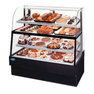 Federal CGR5060DZH 50" Full Service Bakery Case w/ Curved Glass - (4) Levels, 120v