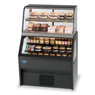 Federal CH3628/RSS3SC 36" Refrigerated Self-Serve Merchandiser w/ Hot Serve Top, Black
