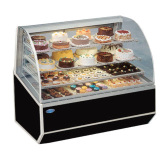 Federal SNR59SC 59" Full Service Bakery Case w/ Curved Glass - (4) Levels, 120v