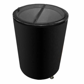 Excellence Industries RF-77HC 22 1/2" Round Barrel Freezer w/ (4) Sections - Black, 115v