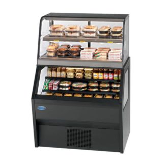 Federal CH4828/RSS4SC 48" Refrigerated Merchandiser w/ Hot Service Top, Black