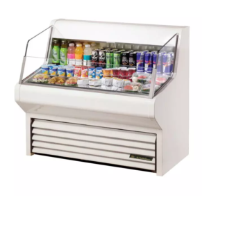 True THAC-48 48" Horizontal Open Air Cooler w/ (3) Levels, 115v, White