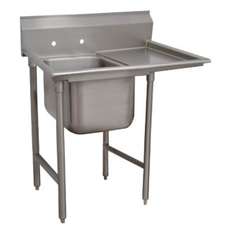 Advance Tabco 9-1-24-18R 40" 1 Compartment Sink w/ 16"L x 20"W Bowl, 12" Deep