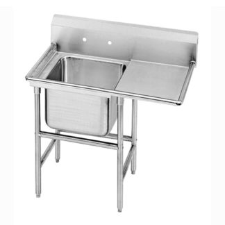 Advance Tabco 9-21-20-24R 50" 1 Compartment Sink w/ 20"L x 20"W Bowl, 12" Deep