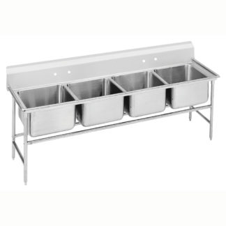 Advance Tabco 94-24-80 97" 4 Compartment Sink w/ 20"L x 20"W Bowl, 14" Deep