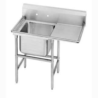 Advance Tabco 9-61-18-24R 48" 1 Compartment Sink w/ 18"L x 24"W Bowl, 12" Deep