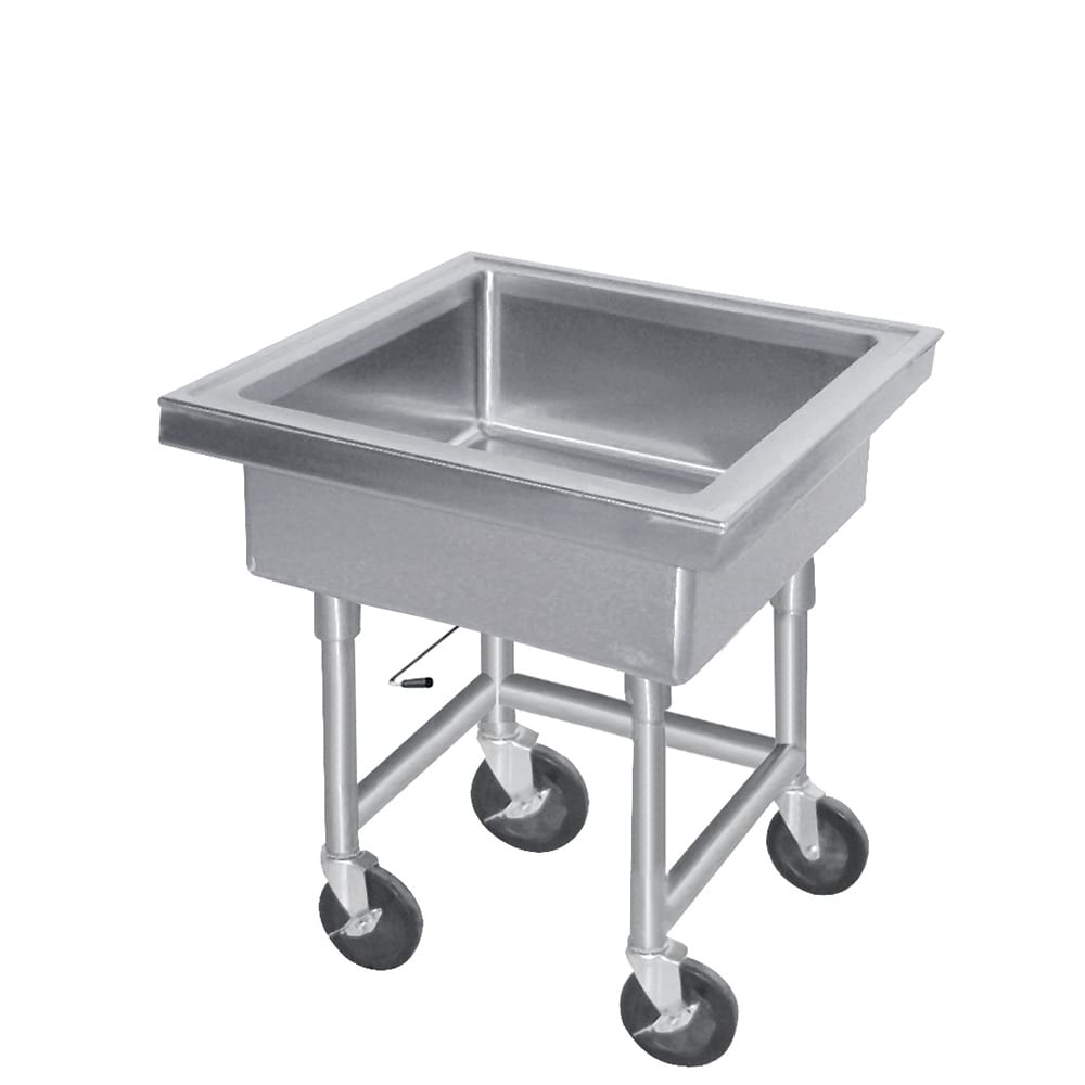 Advance Tabco 9-FMS-12 34"H Portable Soak Sink w/ 12"D Bowl, Drain Connection