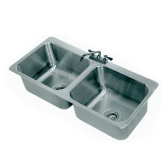 Advance Tabco DI-2-2012 (2) Compartment Drop-in Sink - 20" x 16", Drain Included