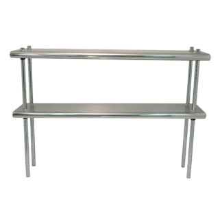 Advance Tabco DS-12-72 Table Mount Shelf - Double Deck, 12x72", 18 ga 430 Stainless