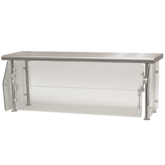 Advance Tabco DSG-12S-60 60" Multi-Use Sneeze Guard w/ Stainless Top Shelf - 12"D, Counter-Mount, Glass