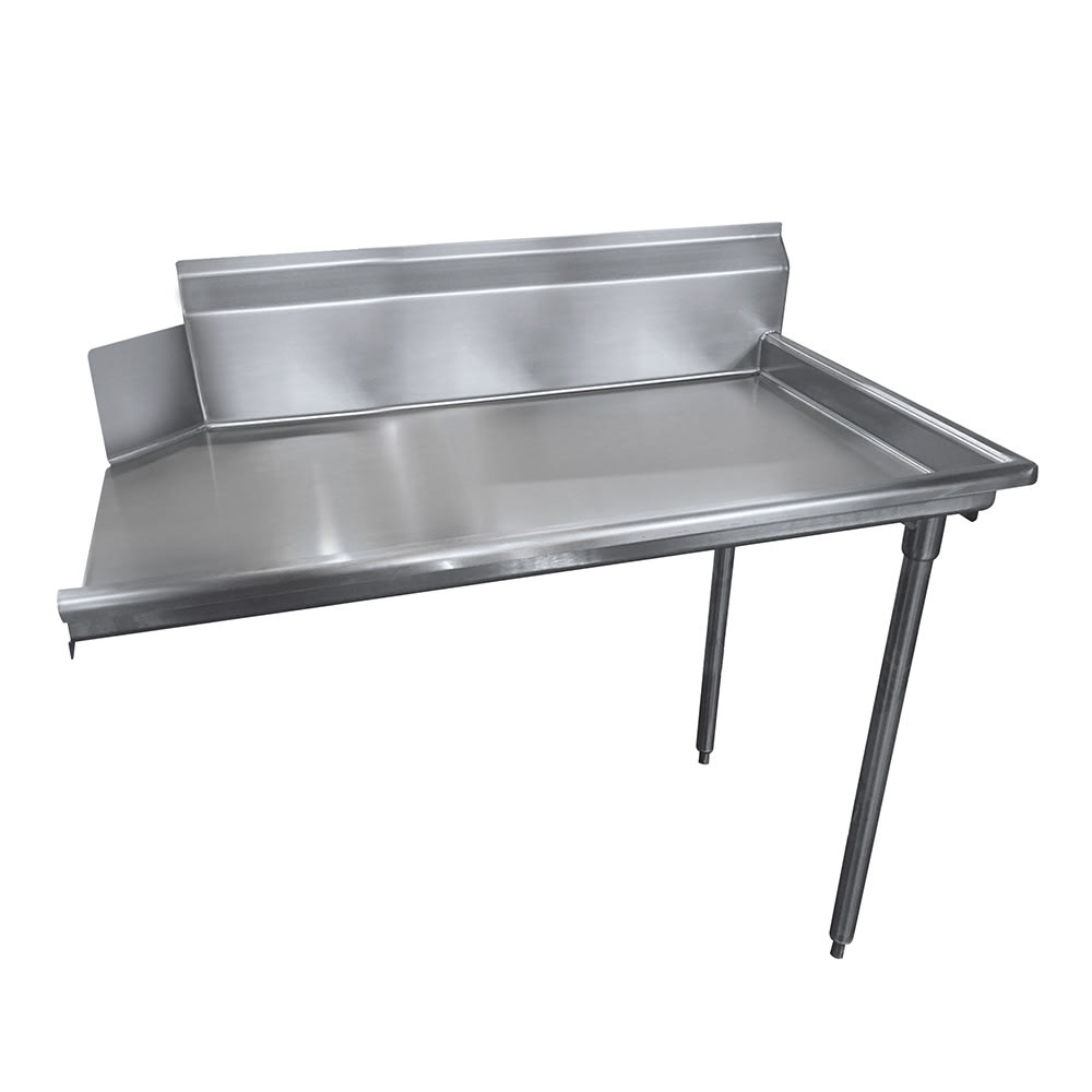 Advance Tabco DTC-S30-120R Straight Dishtable - L-R Operation, Stainless Legs, 119x30x34", 14 ga 304 Stainless