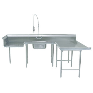 Advance Tabco DTS-U30-72R Soiled R-L Dishtable - U Shape, Stainless Legs, 59x108x72", 16 ga 304 Stainless