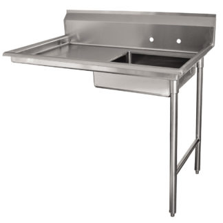 Advance Tabco DTU-U60-48R R-L Undercounter Dishtable Assembly - 20" x 20" x 5" Bowl, 48" x 30" Table, Stainless