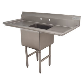 Advance Tabco FC-1-2424-18RL 60" 1 Compartment Sink w/ 24"L x 24"W Bowl, 14" Deep