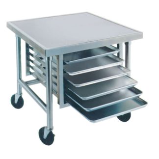 Advance Tabco MT-MS-303 36" Mixer Table w/ All Stainless Pan Slide Base, Mobile, 30"D