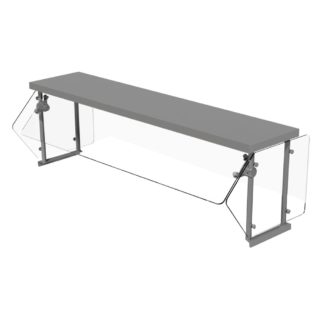 Advance Tabco NSG-15-4WELL 64 5/16" Self Service Sneeze Guard for Hot/Cold Tables - Stainless/Glass