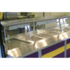 Advance Tabco NSGC-15-96 Cafeteria Style Food Shield - 15x96x18", Stainless Top Shelf