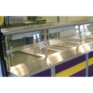 Advance Tabco NSGC-18-48 Cafeteria Style Food Shield - 18x48x18", Stainless Top Shelf