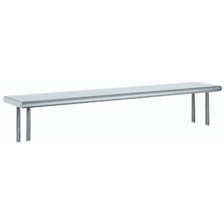 Advance Tabco OTS-15-144R 144" Old Style Table Mount Shelf - 1 Deck, Rear Turn Up, 15" W, 18 ga 430 Stainless