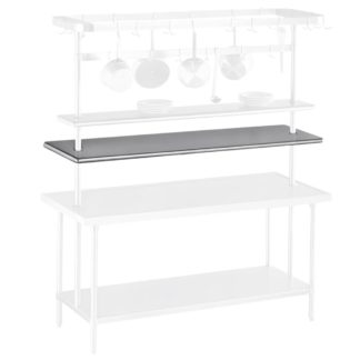 Advance Tabco PT-12-48 48" Table Mount Shelf - 1 Deck, Mid-Mount, 12" W, Stainless