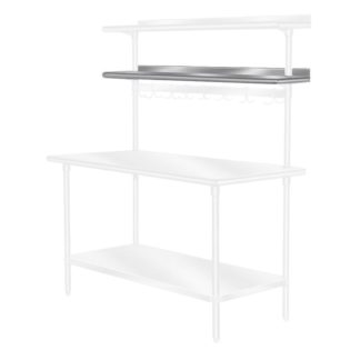 Advance Tabco PT-18R-144 144" Table Mount Shelf - 1 Deck, Rear-Mount, 18" W, Stainless