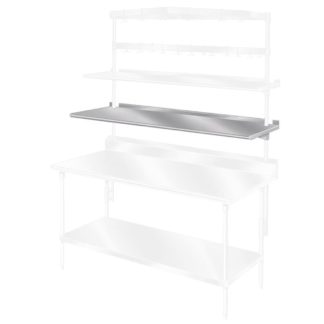 Advance Tabco PT-18S-108 108" Table Mount Shelf - 1 Deck, Splash-Mount, 18" W, Stainless