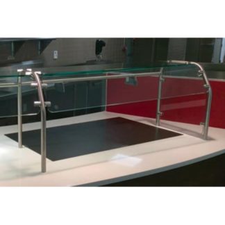 Advance Tabco STFS-12-36 Self Service Counter Mount Food Shield - 36"L x 20"H, Glass