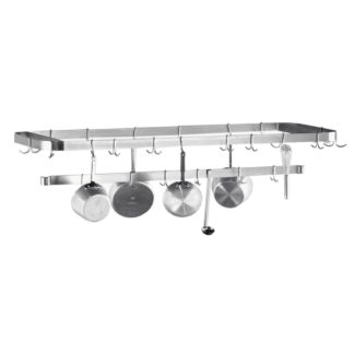 Advance Tabco SWT-120 120" Table-Mount Pot Rack w/ (18) Hooks, Stainless Steel