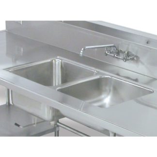 Advance Tabco TA-11A-2 Double Sink Welded Into Table Top, 16x20x8