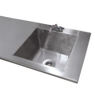 Advance Tabco TA-11E Sink Welded Into Table Top, 24x24x12" (36" W tables only)