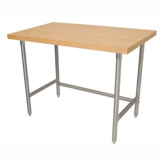 Advance Tabco TH2G-247 1 3/4" Maple Top Work Table w/ Open Base, 84"L x 24"D