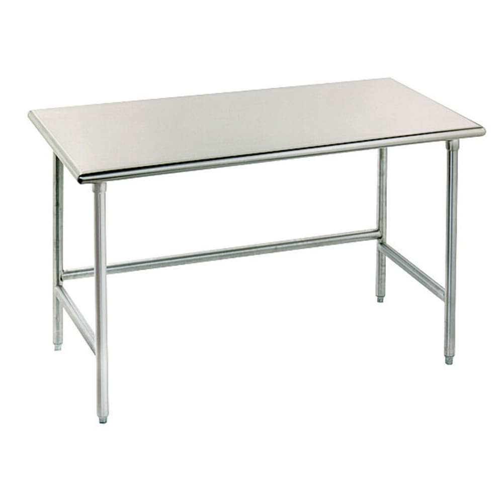 Advance Tabco TSS-307 84" 14 ga Work Table w/ Open Base & 304 Series Stainless Flat Top