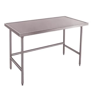 Advance Tabco TVLG-249 108" 14 ga Work Table w/ Open Base & 304 Series Stainless Marine Top