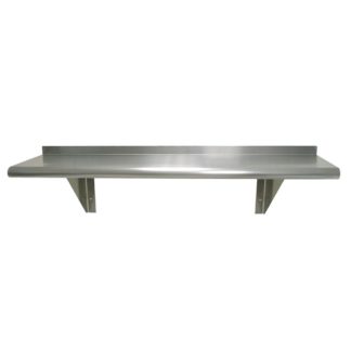 Advance Tabco WS-18-132 Solid Wall Mounted Shelf, 132"W x 18"D, Stainless
