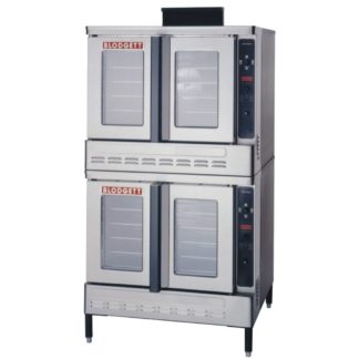 Blodgett DFG-200 Bakery Depth Double Full Size Nautral Gas Convection Oven - 60,000 BTU