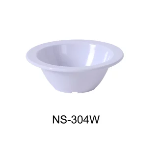 Yanco NS-304W Nessico Fruit Bowl, 5 Oz Capacity, 1.5" Height, 4.75" Diameter, Melamine, White Color, Pack of 48