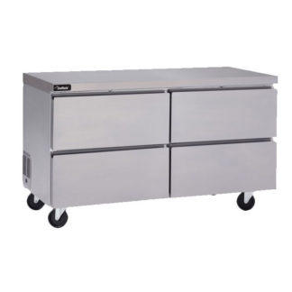 Delfield GUF60P-D 60" W Undercounter Freezer w/ (2) Sections & (4) Drawers, 115v