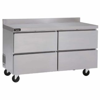 Delfield GUR48BP-D 48" Worktop Refrigerator w/ (2) Sections & (4) Drawers, 115v