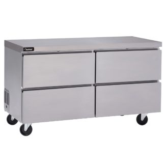 Delfield GUR60P-D 60" Worktop Refrigerator w/ (2) Sections & (4) Drawers, 115v