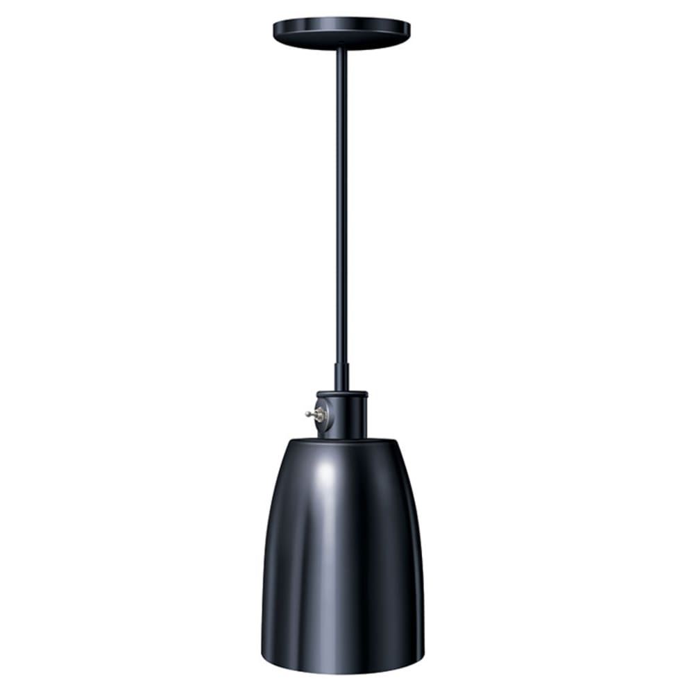 Hatco DL-600-RL 69 1/2" Ceiling Mount Heat Lamp w/ Retractable Cord - Lower Switch, Bold Black