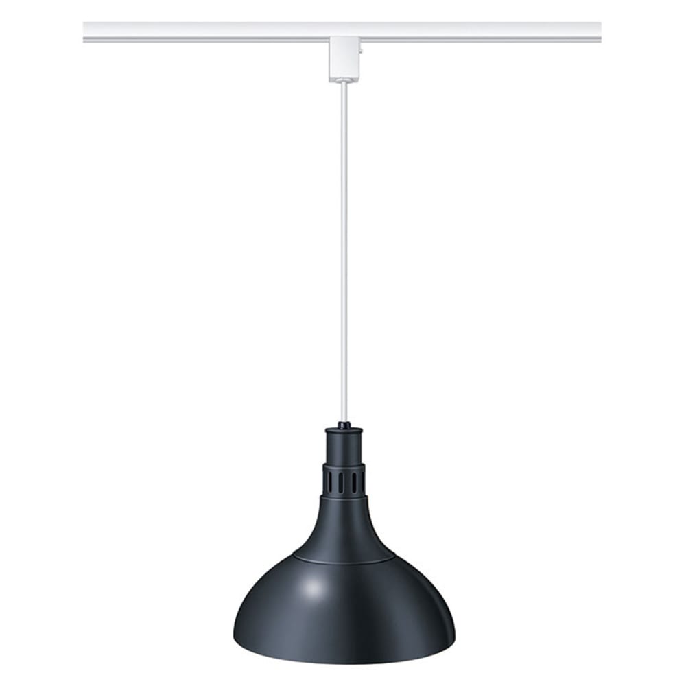 Hatco DL-800-RL 69 1/2" Ceiling Mount Heat Lamp w/ Retractable Cord - Lower Switch, Bold Black