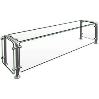 Hatco ED20-04812 Full Service Mounted Food Shield - 48" x 12" x 18", Glass/Stainless Steel