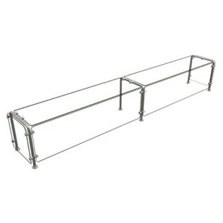 Hatco ED20-10815 Full Service Mounted Food Shield - 108" x 15" x 18", Glass/Stainless Steel