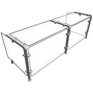 Hatco EP11-04818 Full Service Mounted Food Shield - 48" x 18" x 18", Glass/Stainless Steel