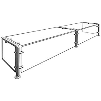 Hatco EP11-06012 Full Service Mounted Food Shield - 60" x 12" x 18", Glass/Stainless Steel